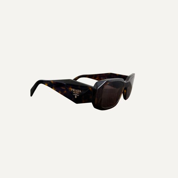 Women's - Prada SPR 17W Tortoise Square Tinted Sunglasses - Picture 1 of 5